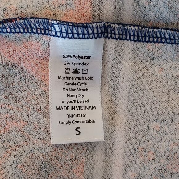 LuLaRoe Blue and Red Patterned Amelia Dress - Picture 9 of 11